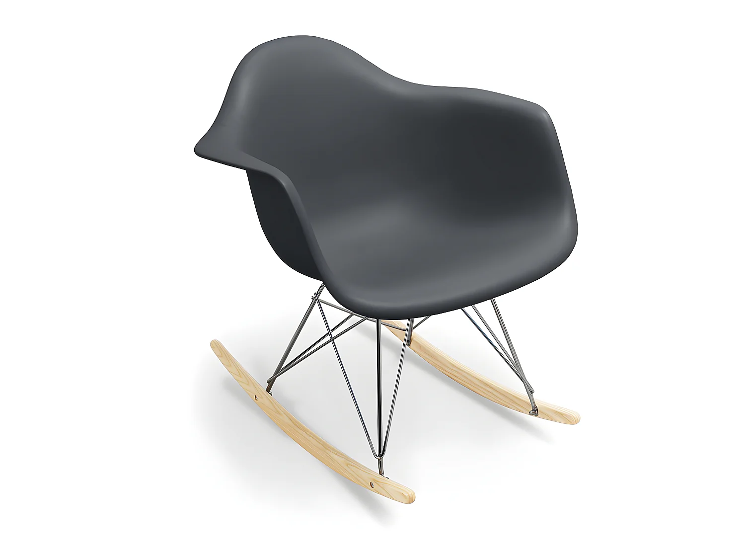 Sedia a dondolo Rarwick Stile Scandinavo Design Premium Opaca