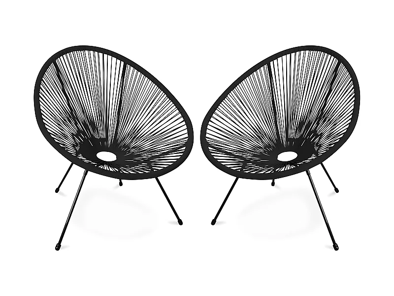 Pack Sedia Acapulco x2 - Gambe Nere - Nuova Edizione