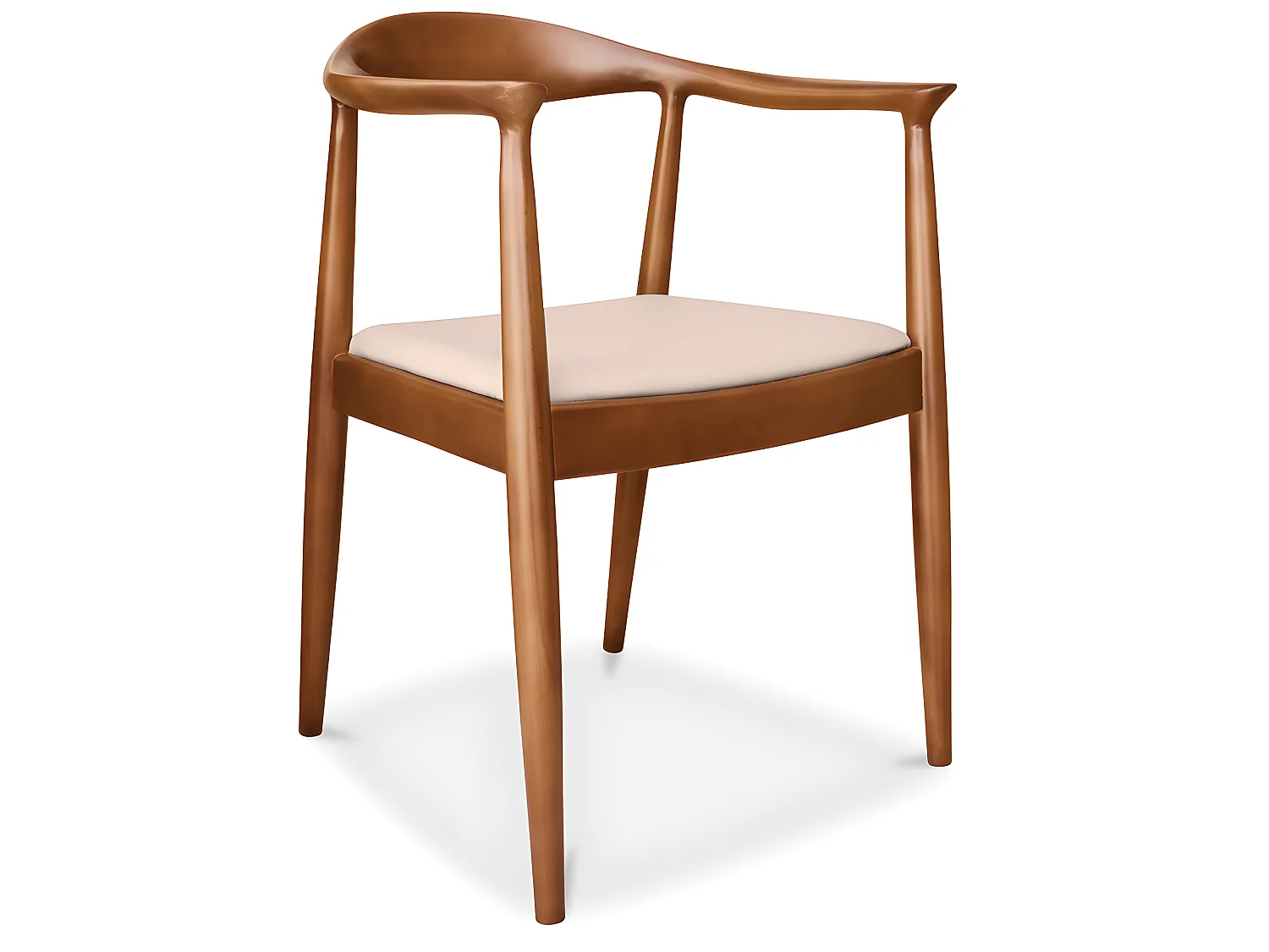 Sedia da pranzo - Stile scandinavo - Legno e pelle - Nalan