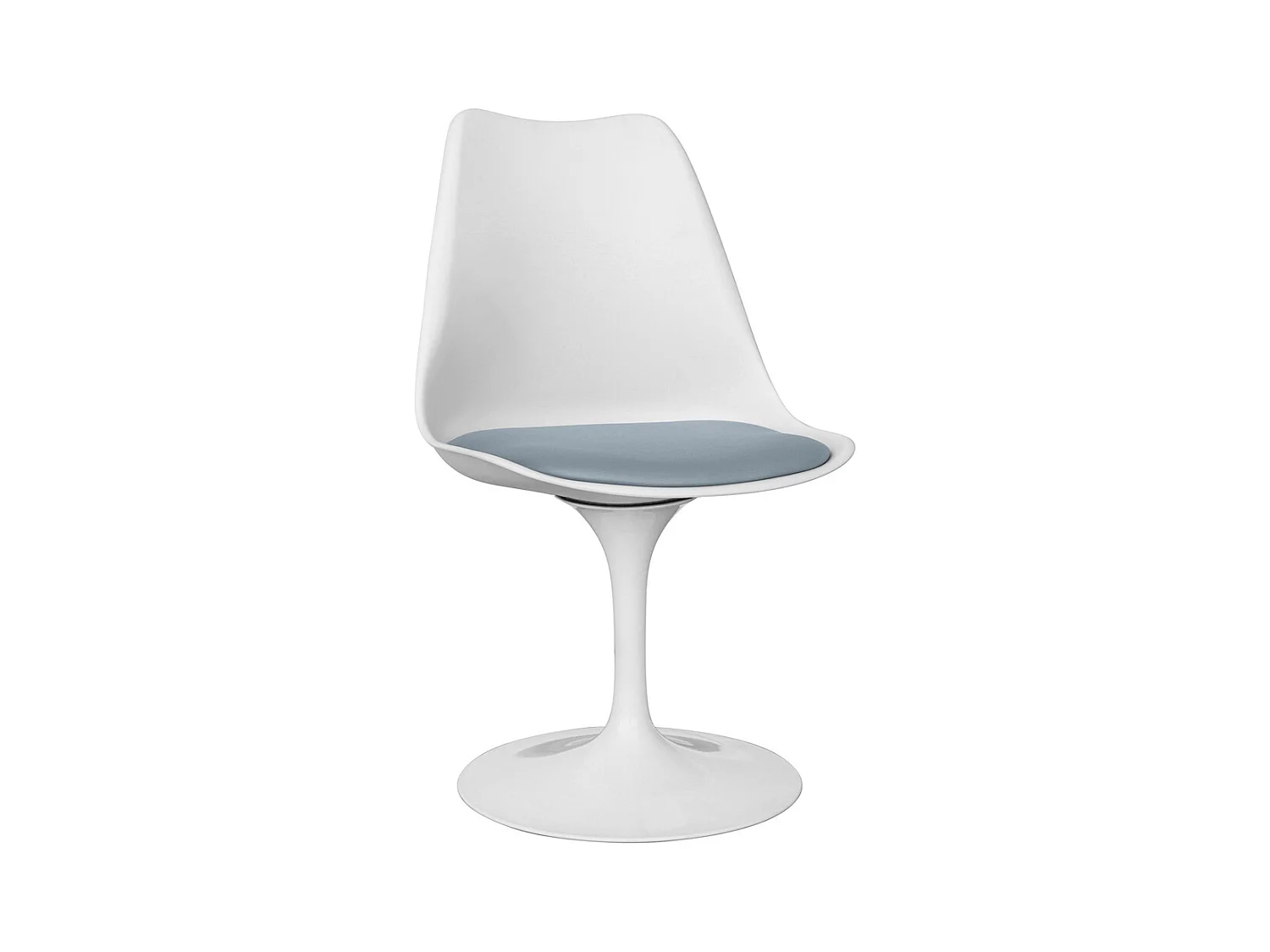 Chaise de salle à manger - Chaise pivotante blanche - Tulip Gris clair