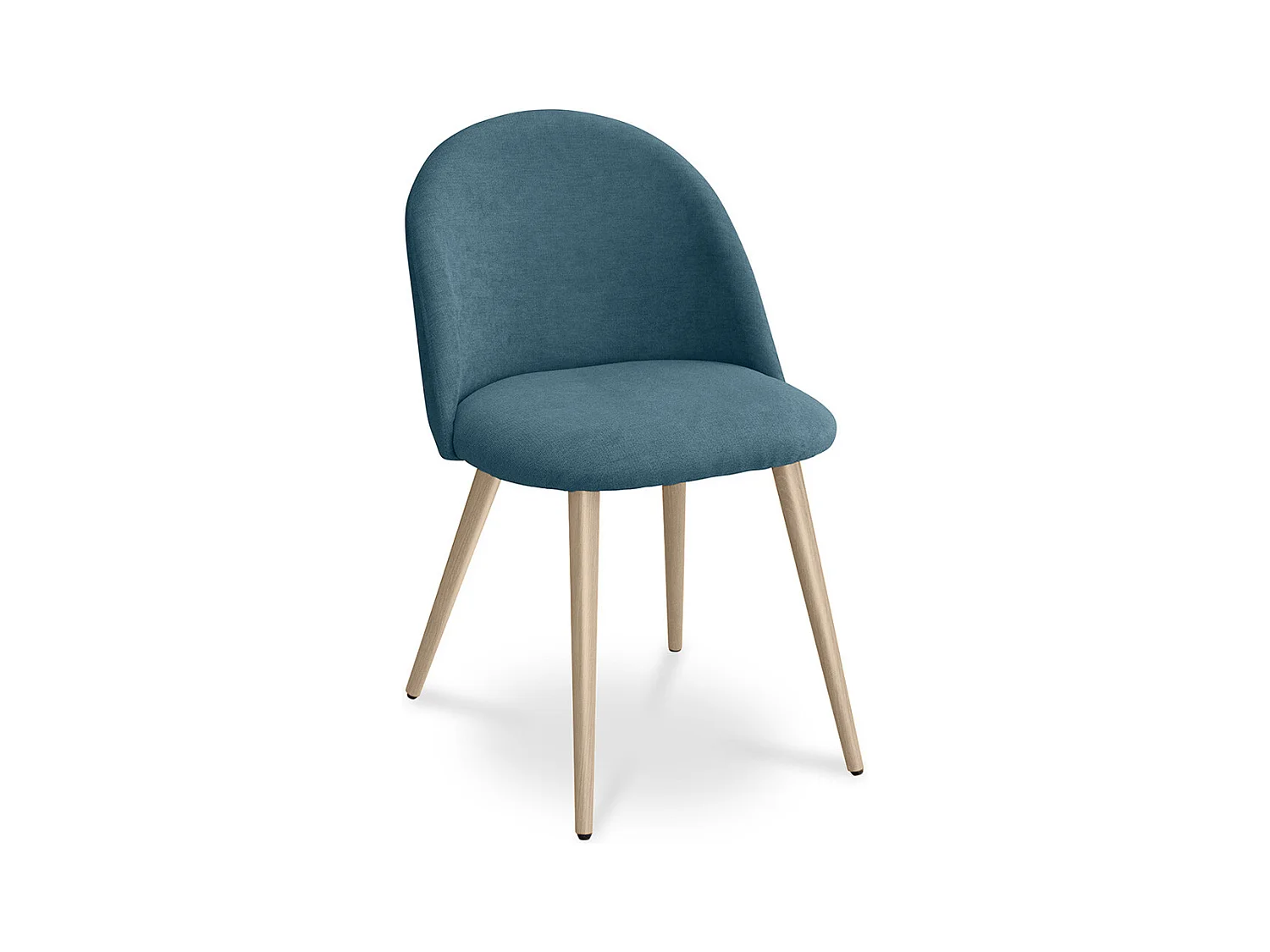 Chaise de salle à manger - Tapissée en tissu - Style scandinave - Evelyne Turquoise