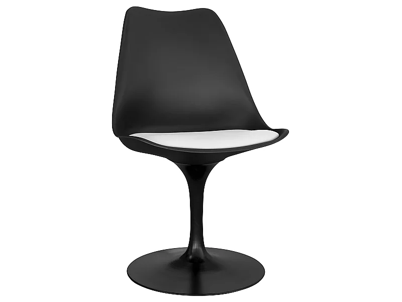 Sedia da pranzo - Sedia girevole nera - Tulip
