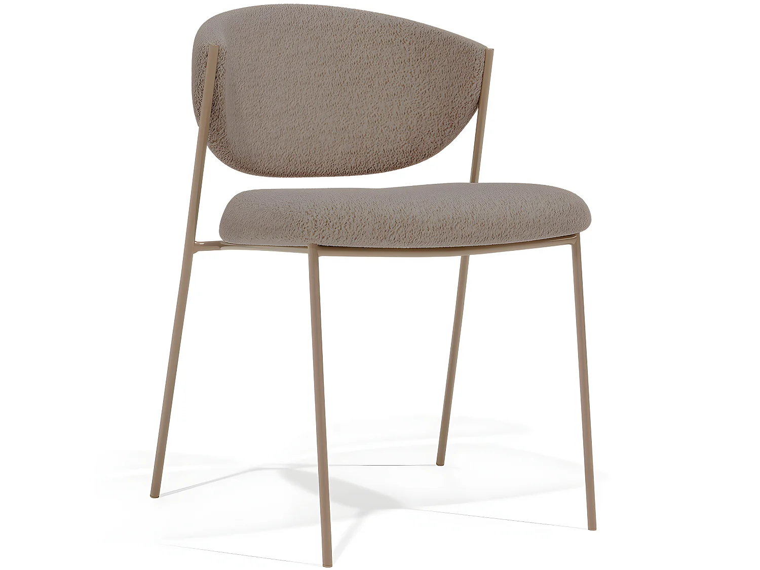 Esszimmerstuhl - Bezogen mit Bouclé-Stoff - Seda