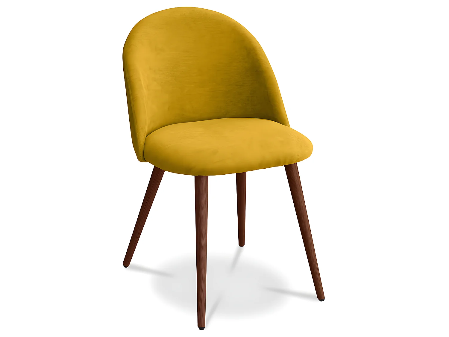 Silla de Comedor - Tapizada en Tela - Estilo Escandinavo - Evelyne