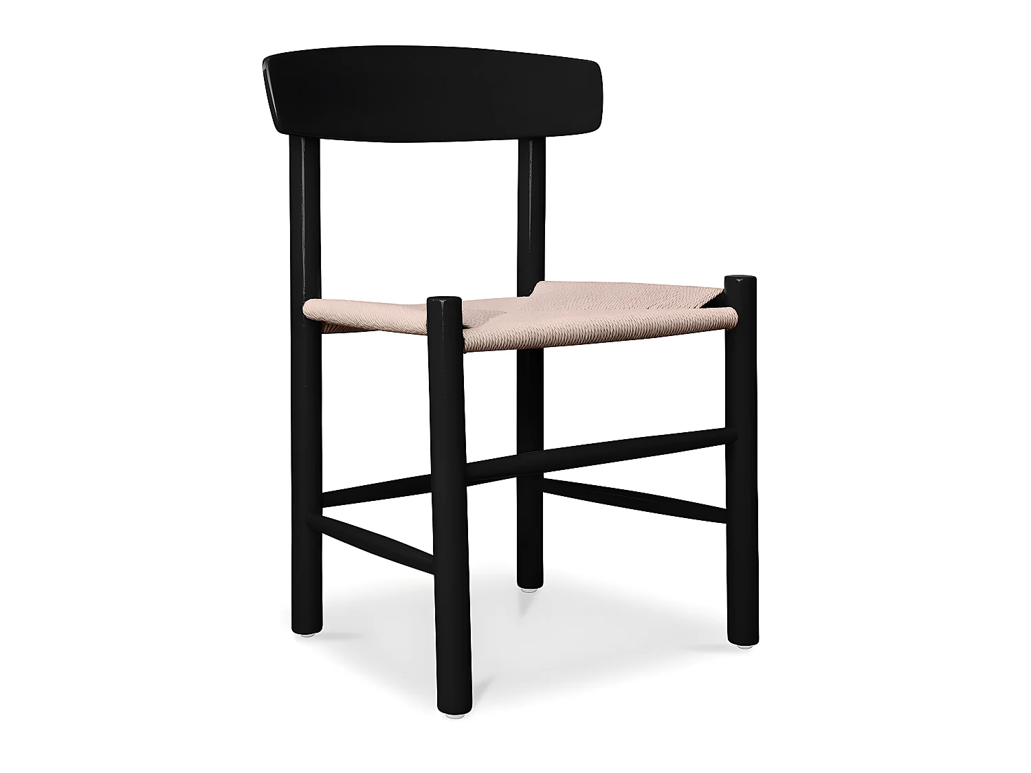 Chaise de salle à manger en bois - Style scandinave - Batsheva Noir