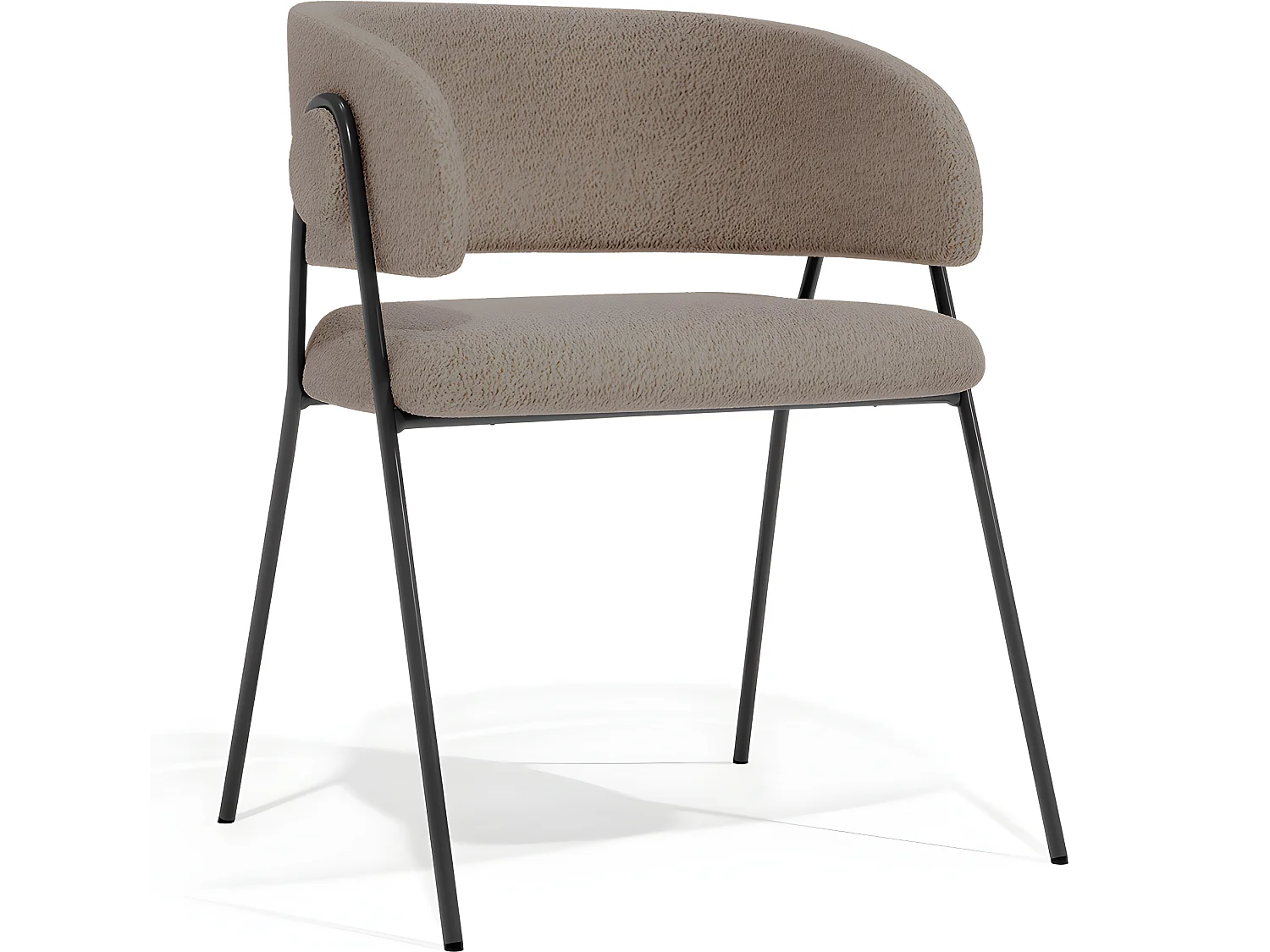 Silla de comedor - Tapizada en Tela Bouclé - Charke