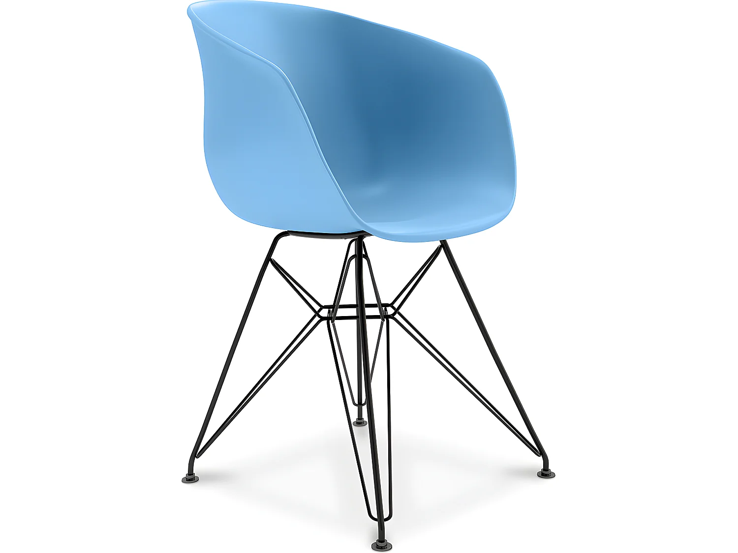 Silla de Comedor Diseño Escandinavo Patas Negras - Polin