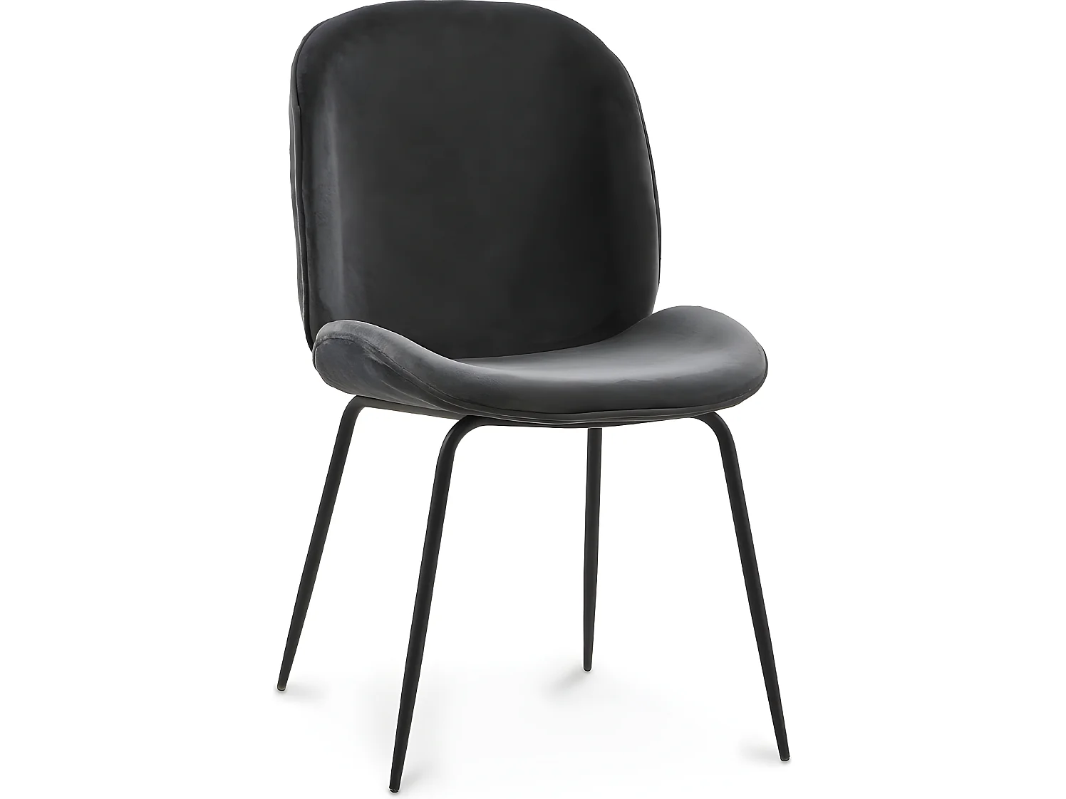 Sedia da pranzo - Rivestita in velluto - Retro - Elias