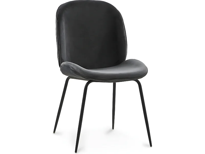 Esszimmerstuhl - Gepolstert in Samt - Retro - Elias