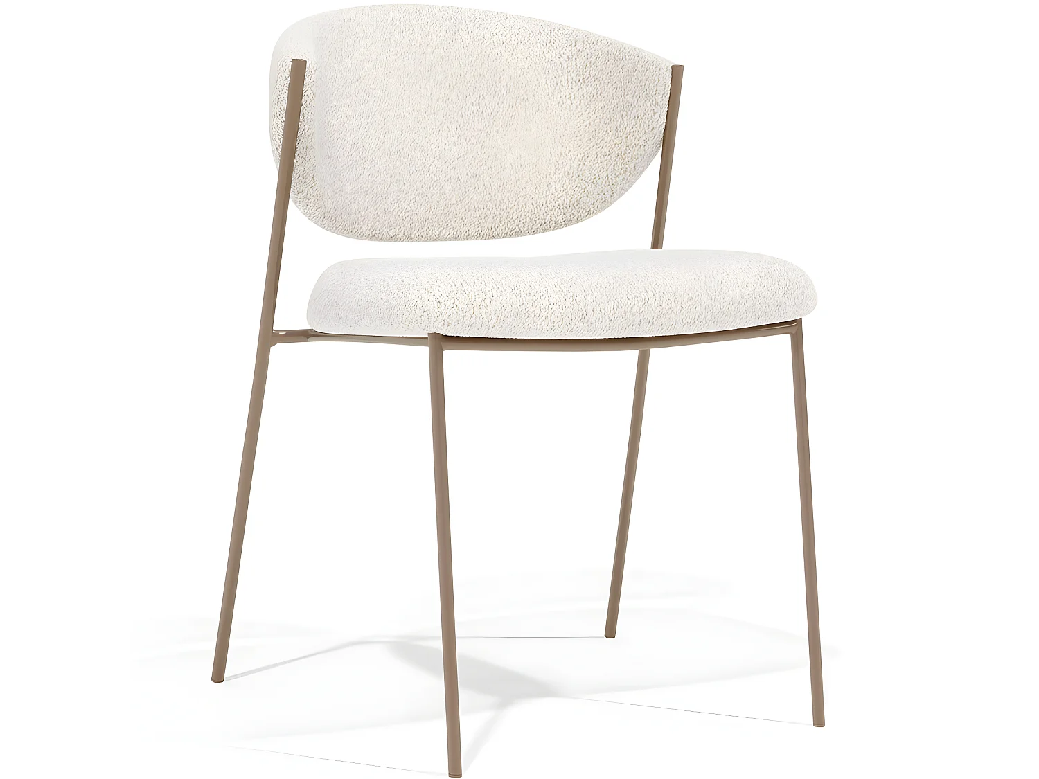 Esszimmerstuhl - Bezogen mit Bouclé-Stoff - Seda