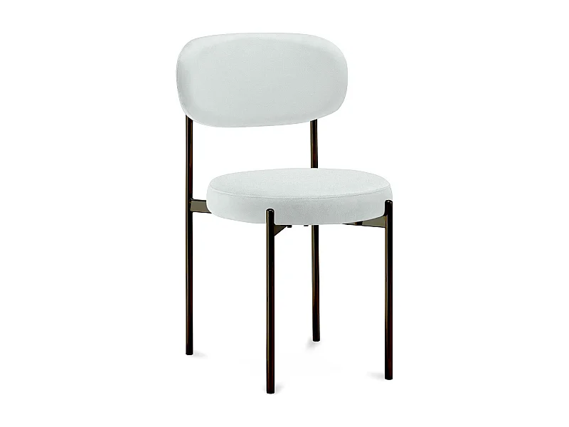 Esszimmerstuhl - Bezogen mit Samt - Schwarzes Metall - Margot