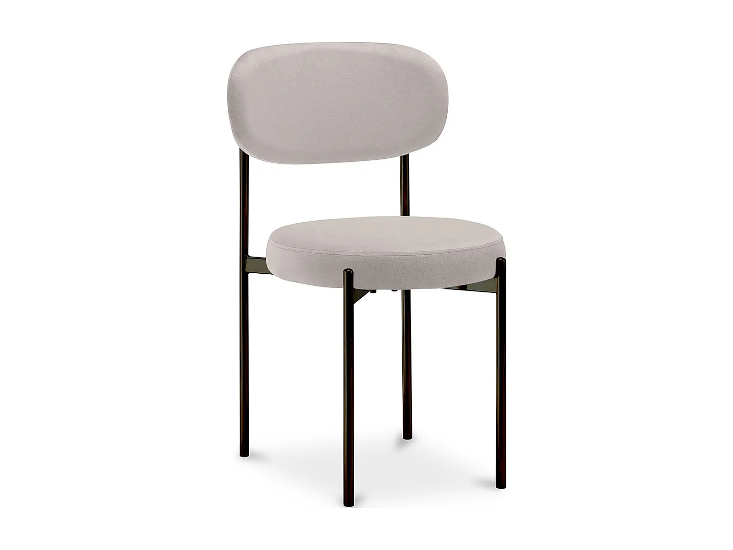 Silla de Comedor - Tapizada en Terciopelo - Metal Negro - Margot