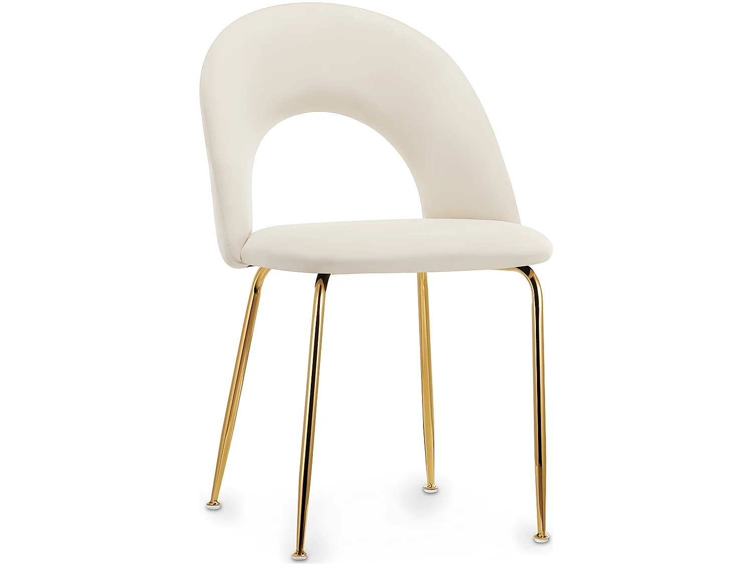 Chaise de Salle à Manger - Revêtue de Velours - Amarna Crème