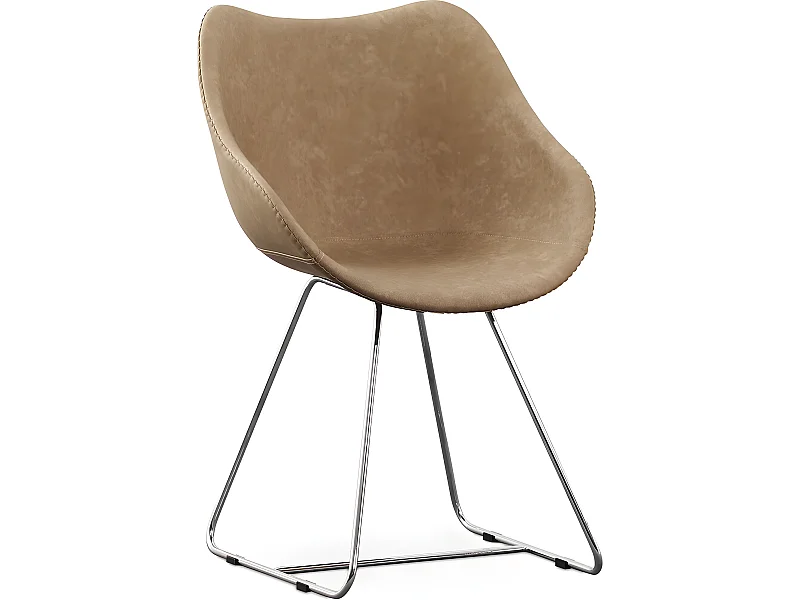 Sedia da pranzo con braccioli - Similpelle - PU - Stylix - Nero - Clun