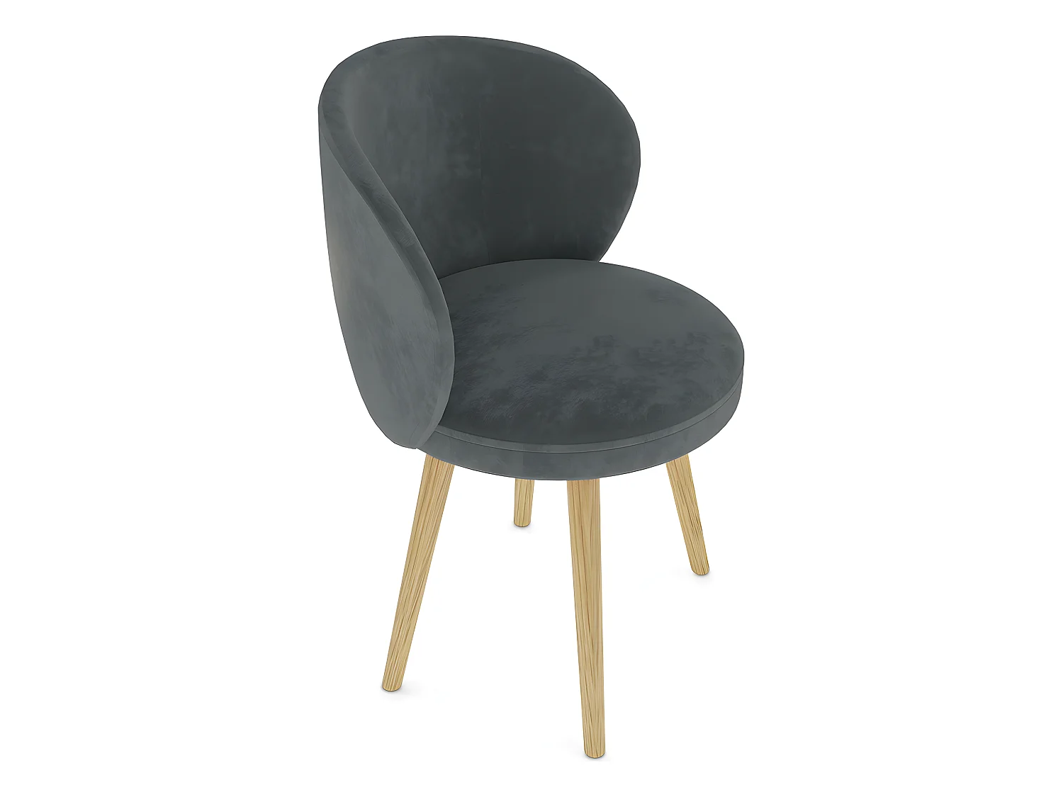 Fauteuil design - tapissé en velours - Yuna Gris foncé