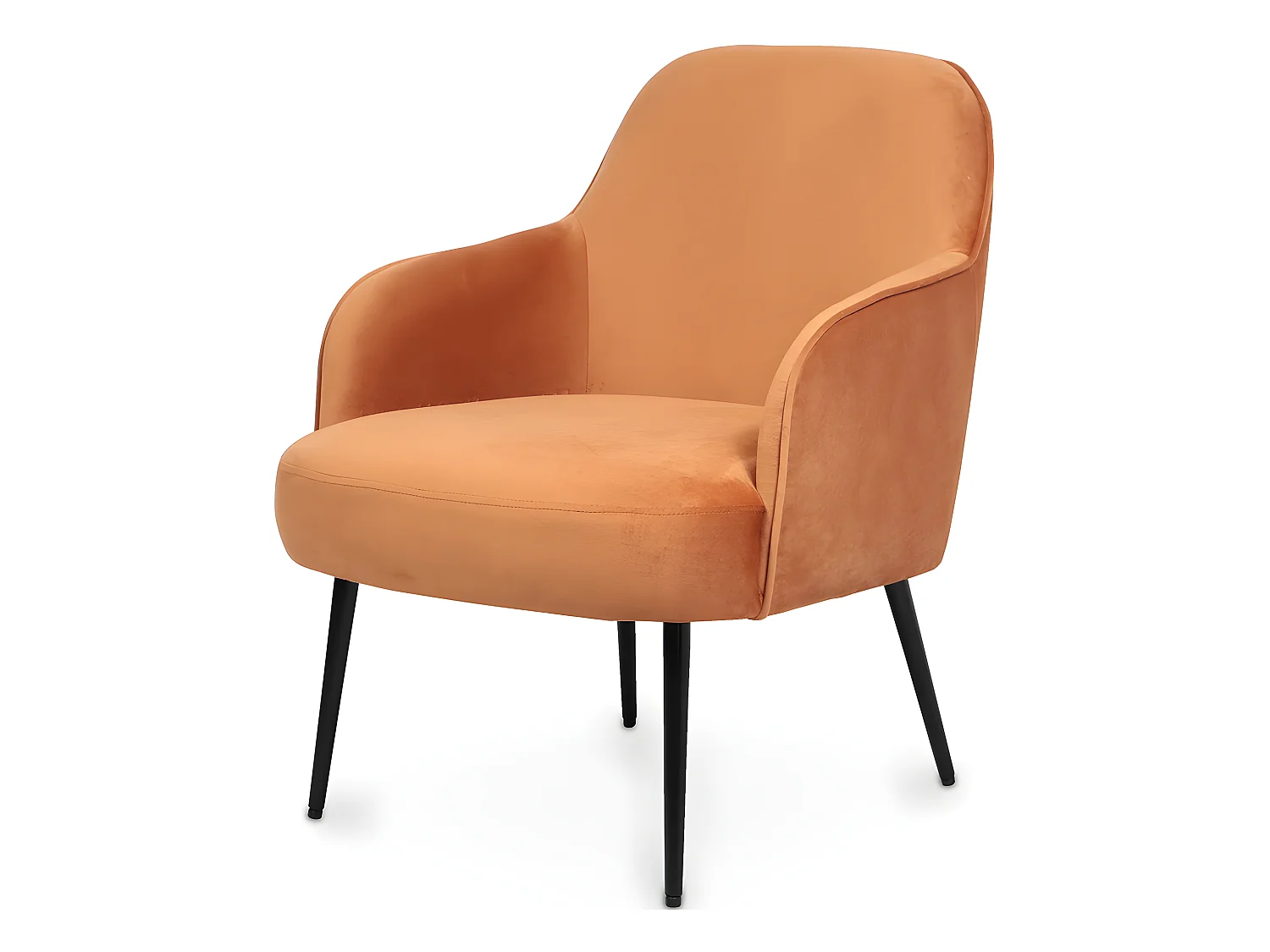 Fauteuil tapissé de velours - Hyra Orange