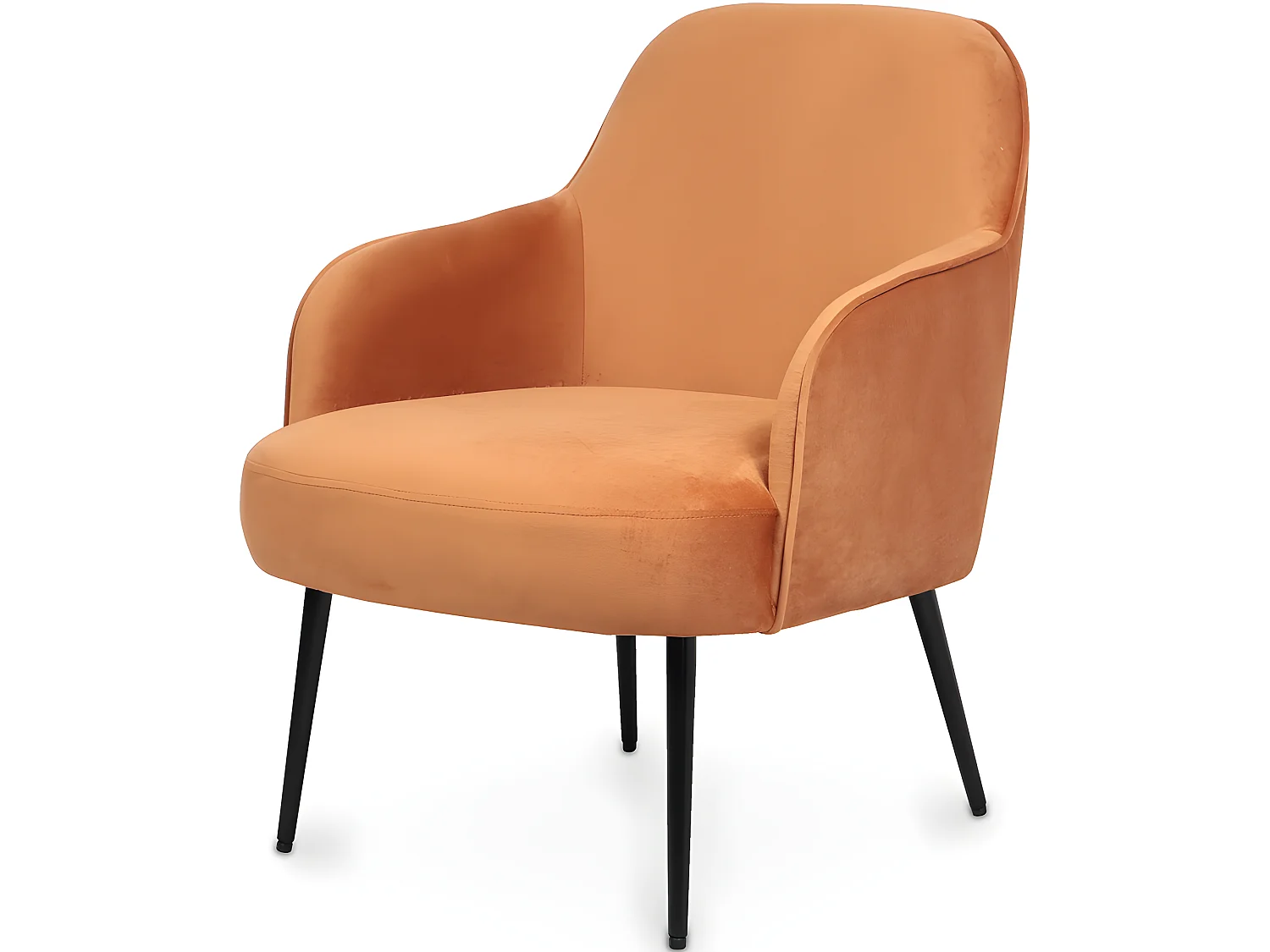 Fauteuil tapissé de velours - Hyra Orange