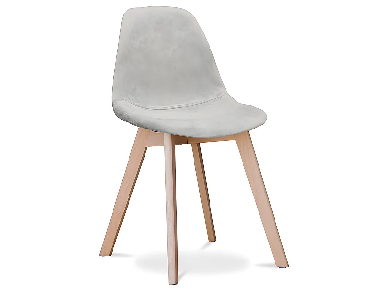 Sedia da pranzo imbottita in tessuto - Stile scandinavo - Denisse