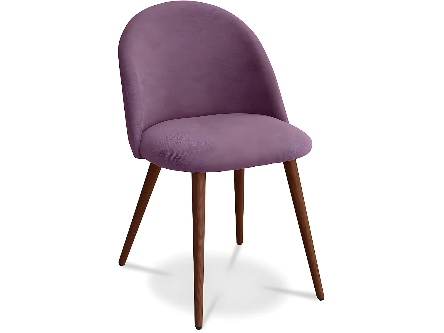 Chaise de salle à manger - Tapissée en tissu - Style scandinave - Evelyne Violet