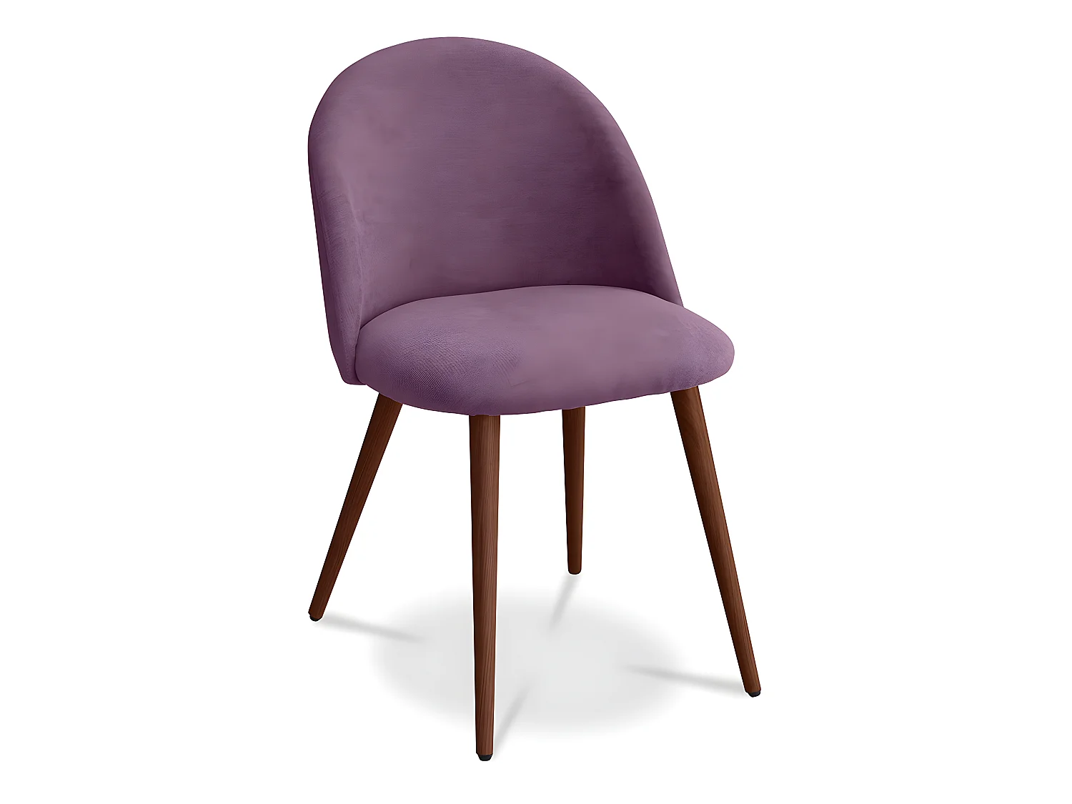 Chaise de salle à manger - Tapissée en tissu - Style scandinave - Evelyne Violet