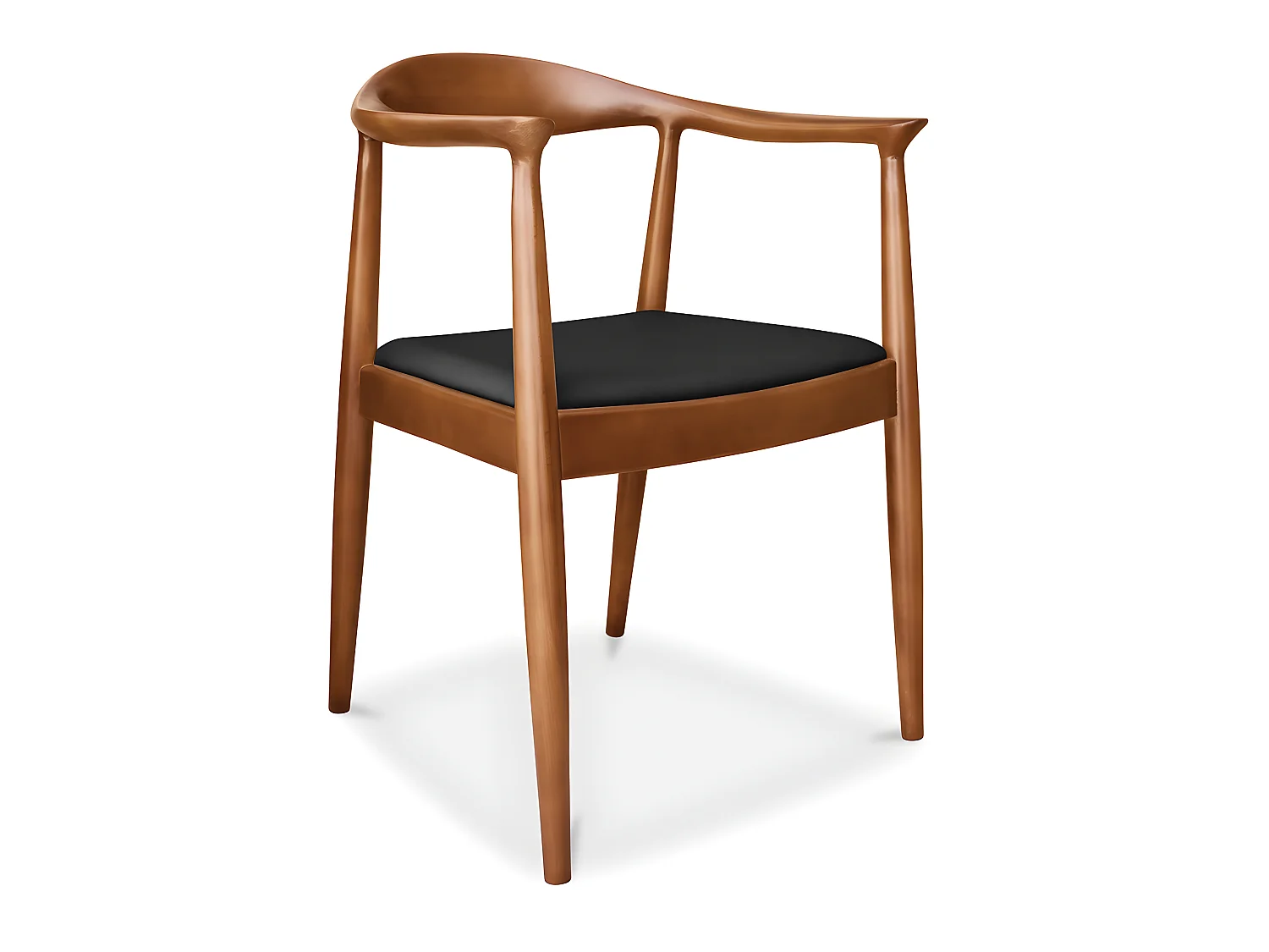Chaise design scandinave Nalan - Simili Cuir Noir