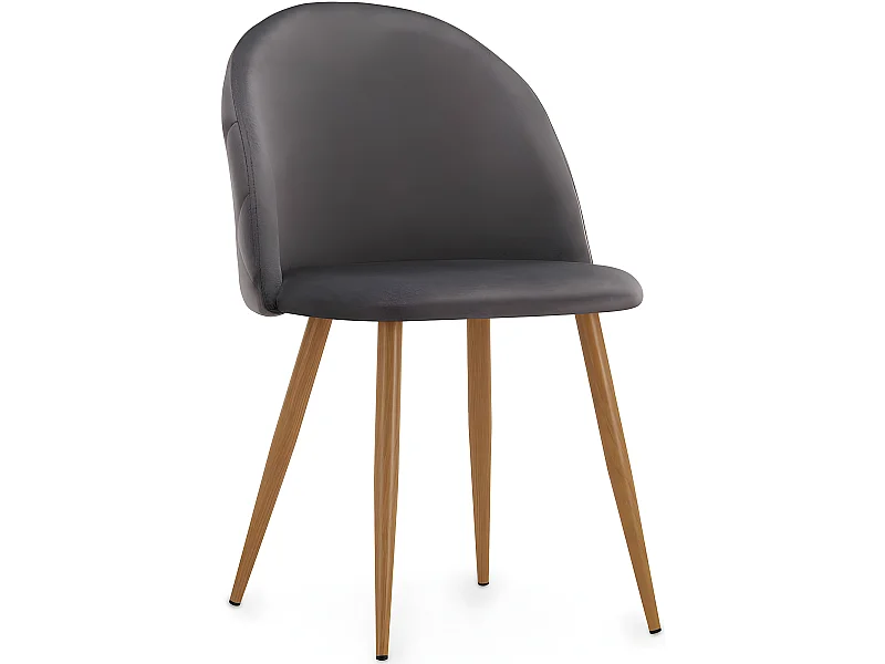 Esszimmerstuhl - Bezogen mit Samt - Rückenlehne mit Muster - Evelyne