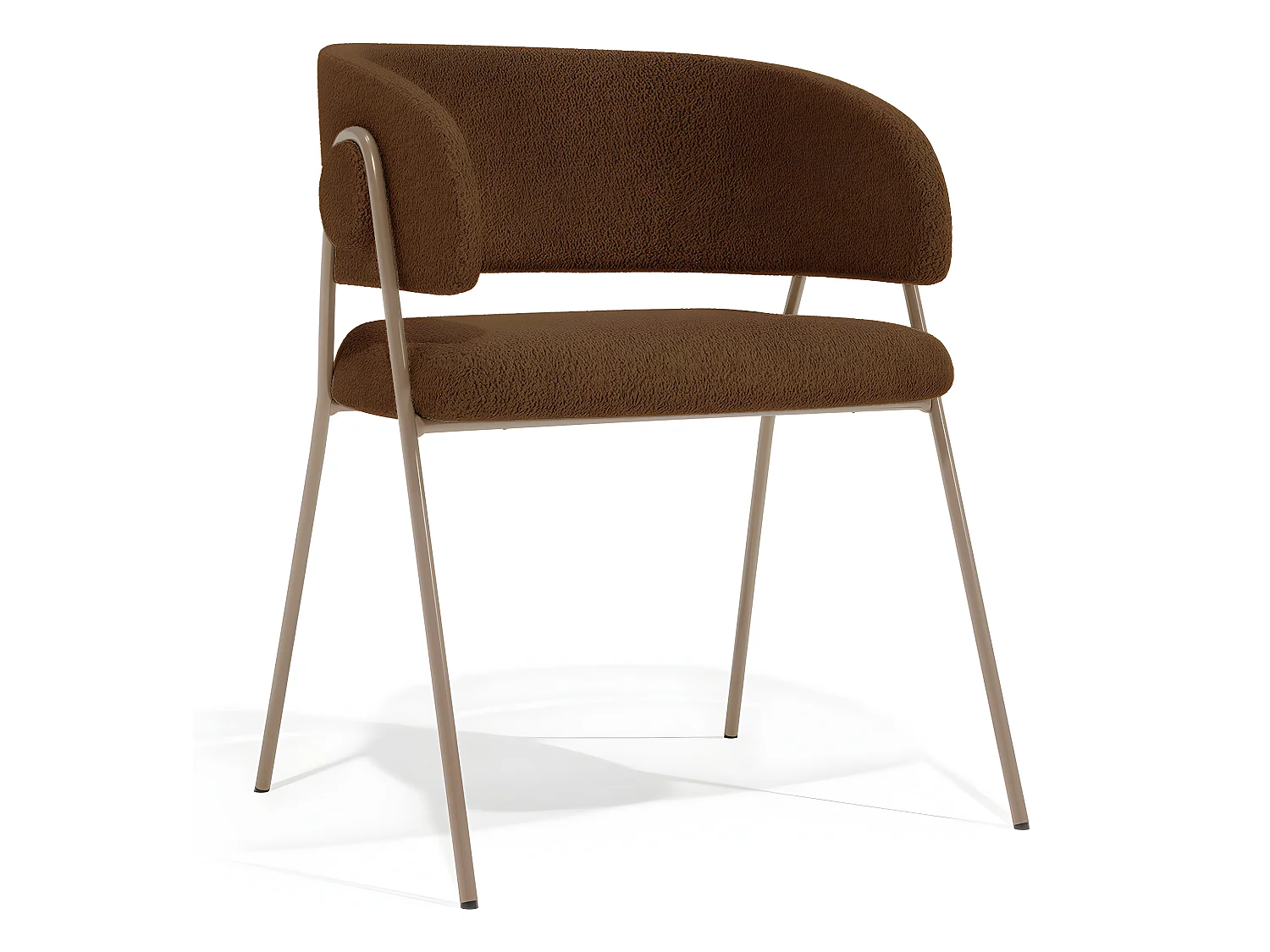 Silla de comedor - Tapizada en Tela Bouclé - Charke