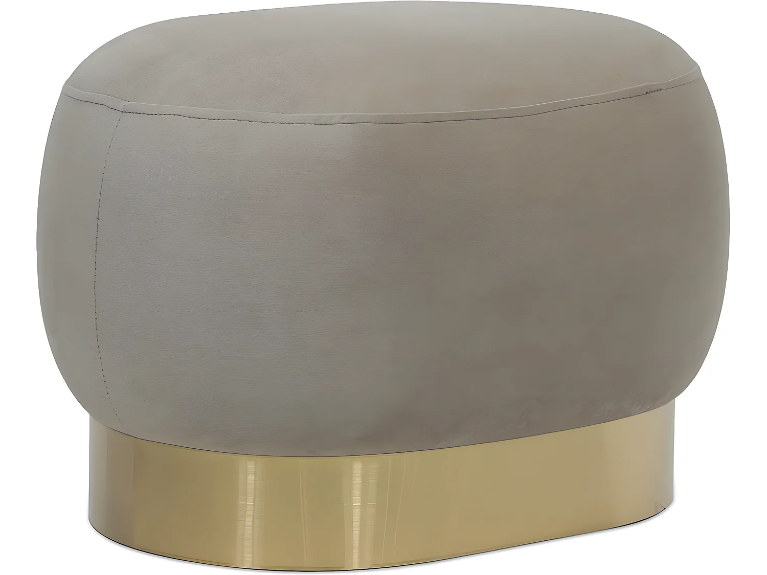 Pouf - Samt und Metall - Luxe