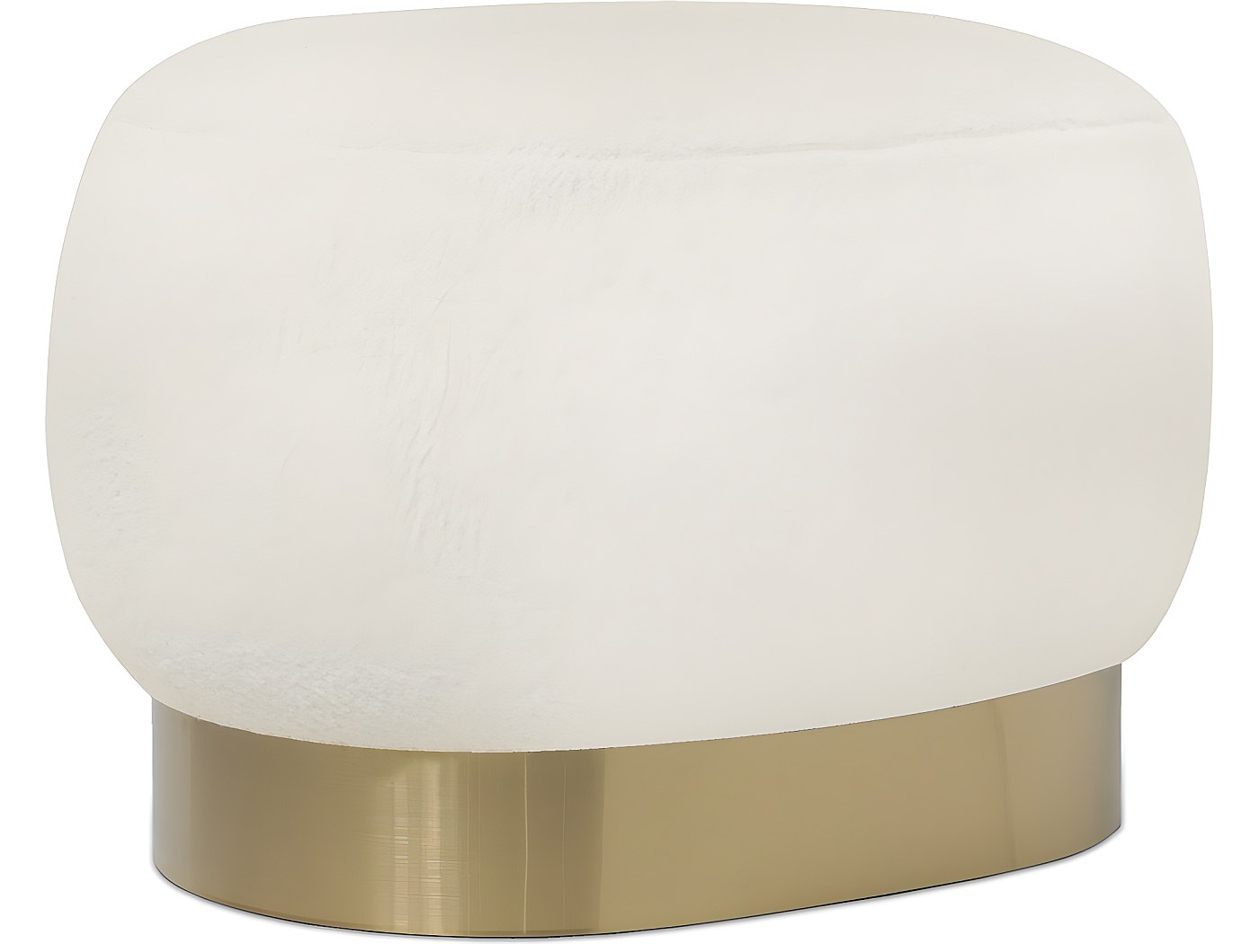 Pouf Boucle Bianco - Pouf Morbido In Tessuto Bouclé, Per Soggiorno E Camera Da Letto