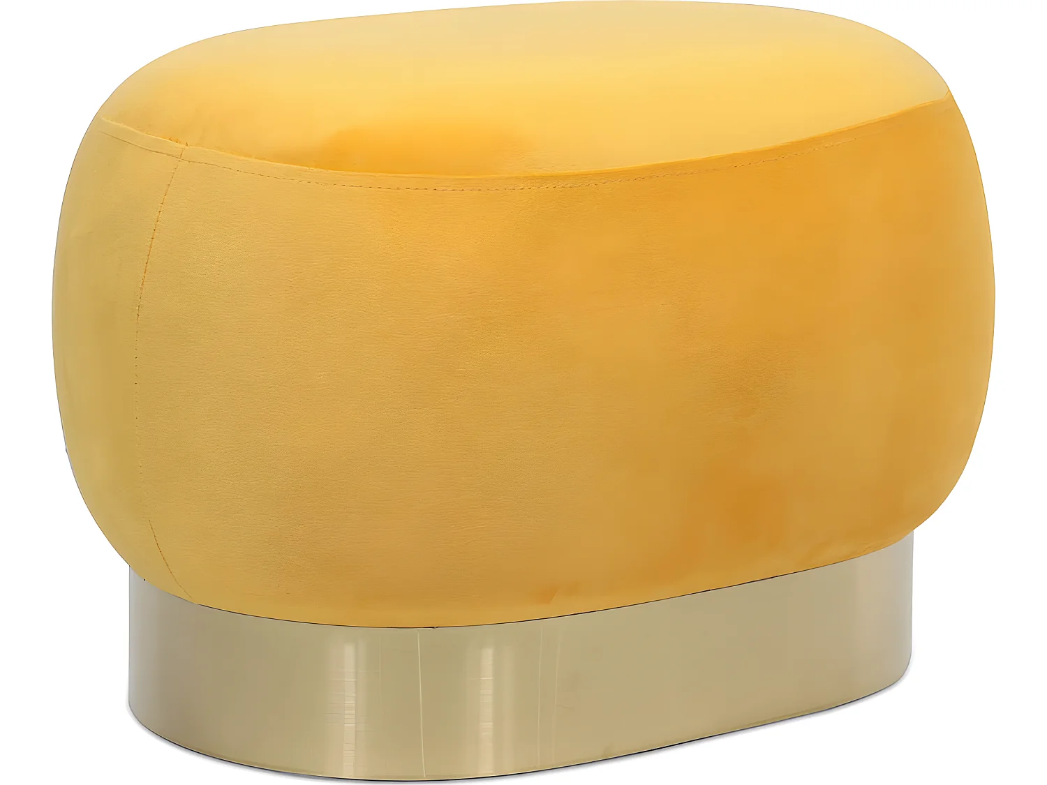 Pouf - Samt und Metall - Luxe