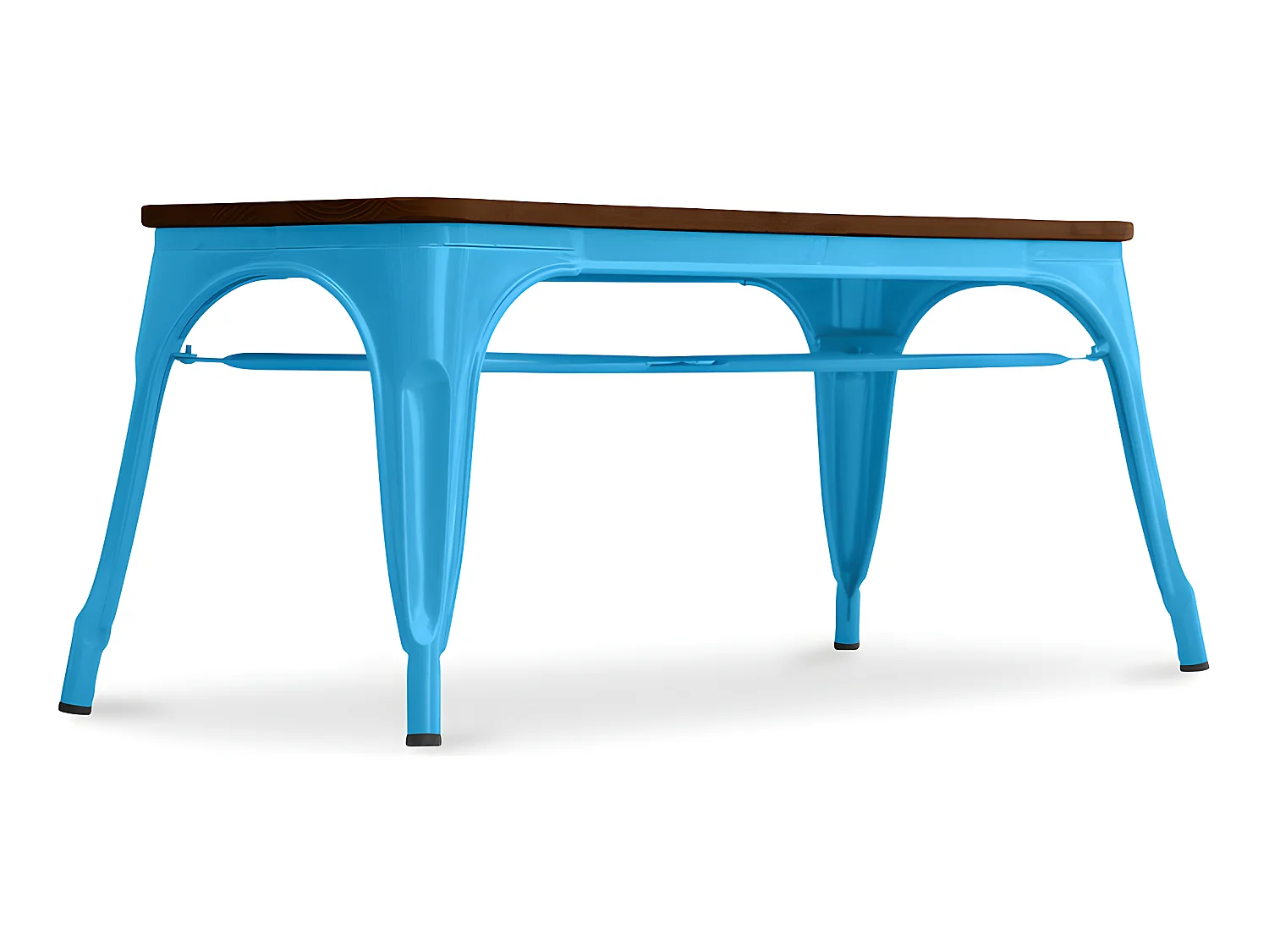Banc Design Industriel - Bois et Métal - Stylix Turquoise