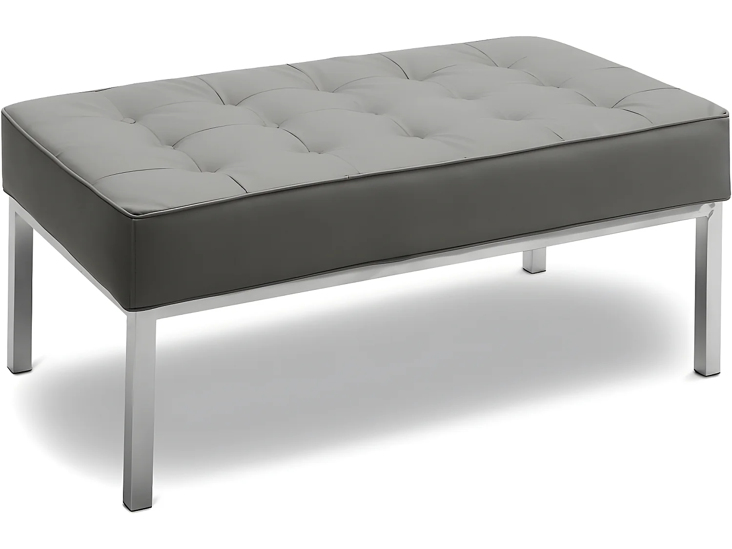 Banc design - 2 places - Rembourré en polyuréthane - Konel Gris foncé