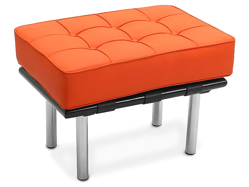 Repose-pieds Tapissé en Polyuréthane - Barcel Orange