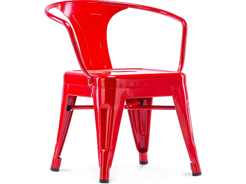 Silla Niños con Reposabrazos - Silla Infantil Diseño Industrial - Acero - Stylix