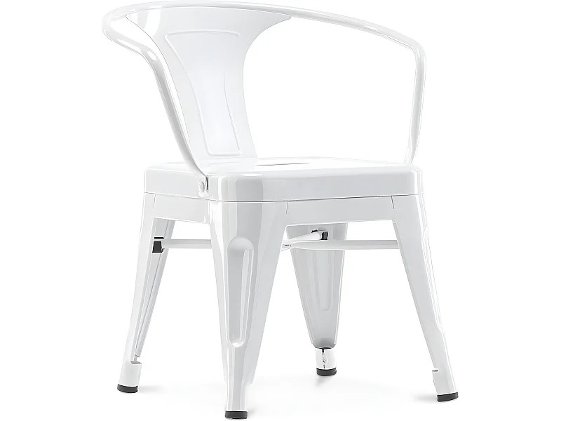 Kinderstuhl mit Armlehnen - Kinderstuhl Industrial Design - Stahl - Stylix