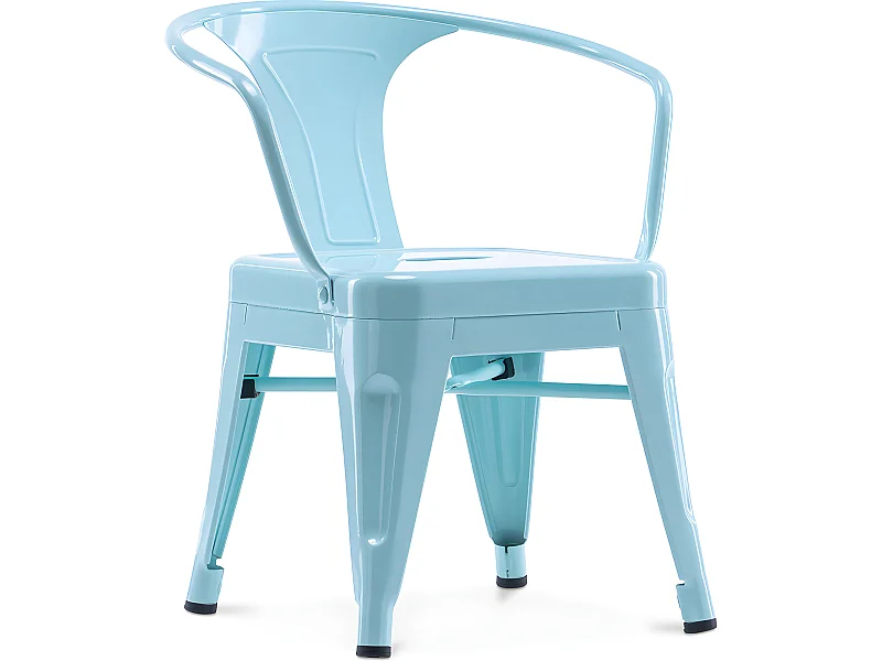 Sedia per bambini con braccioli - Sedia per bambini - Design industriale - Acciaio - Stylix
