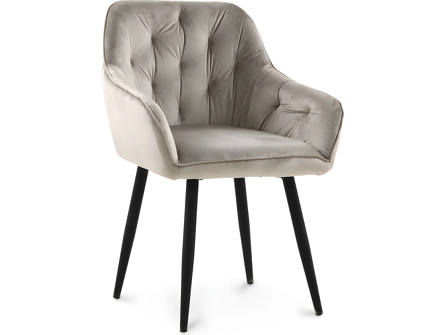 Silla De Comedor con Reposabrazos - Tapizada en Terciopelo - Alene