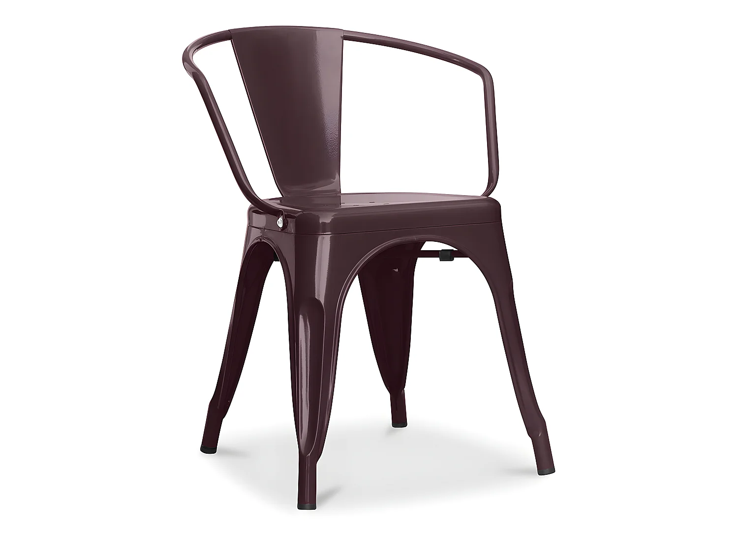 Chaise de salle à manger avec accoudoirs - Acier - Nouvelle édition - Stylix Bronze