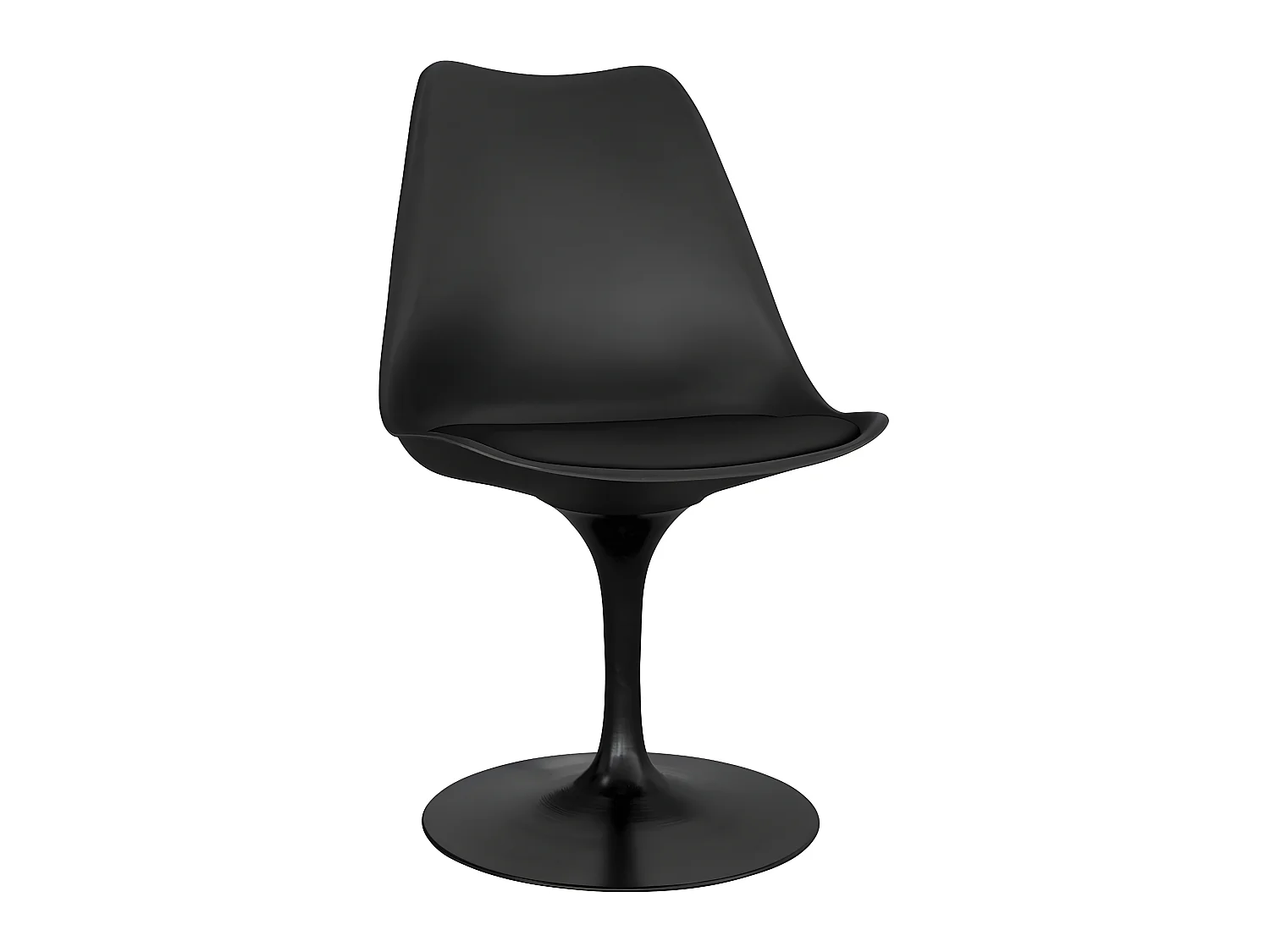 Chaise de salle à manger - Chaise pivotante noire - Tulip Noir