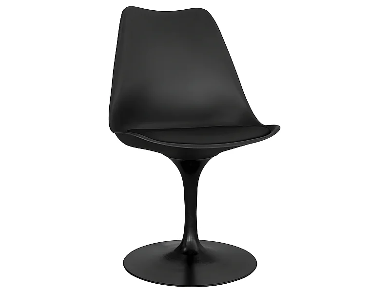 Chaise de salle à manger - Chaise pivotante noire - Tulip Noir