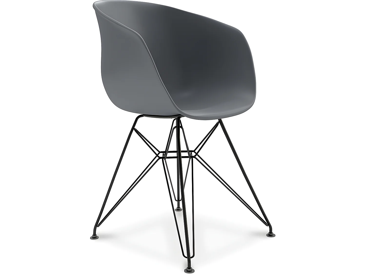 Silla de Comedor Diseño Escandinavo Patas Negras - Polin