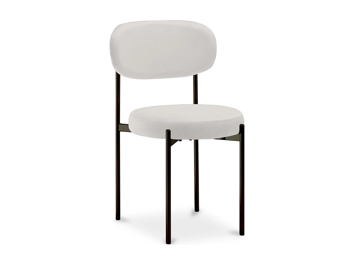 Silla de Comedor - Tapizada en Terciopelo - Metal Negro - Margot