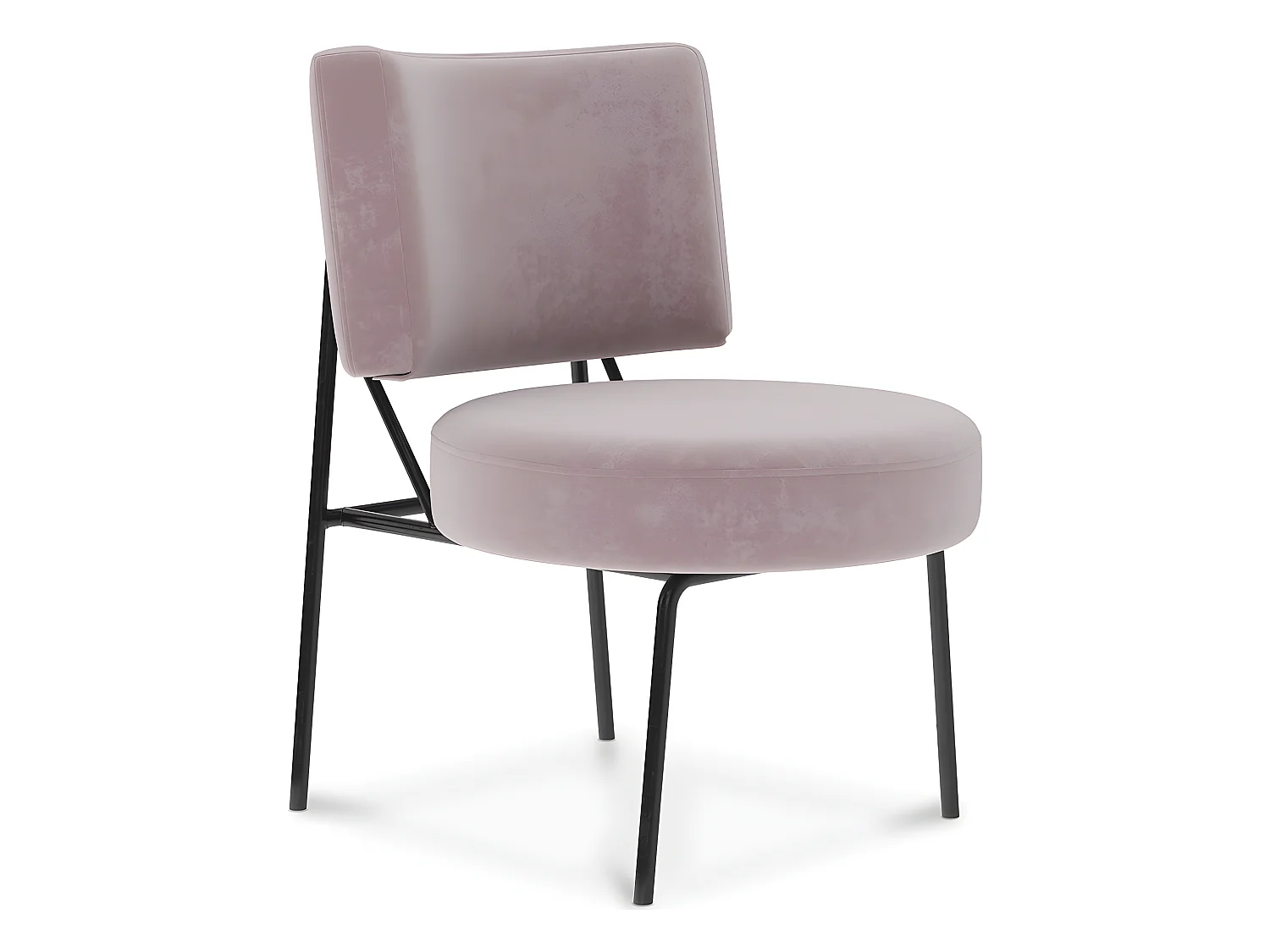 Fauteuil tapissé en velours - Jerna Rose Clair