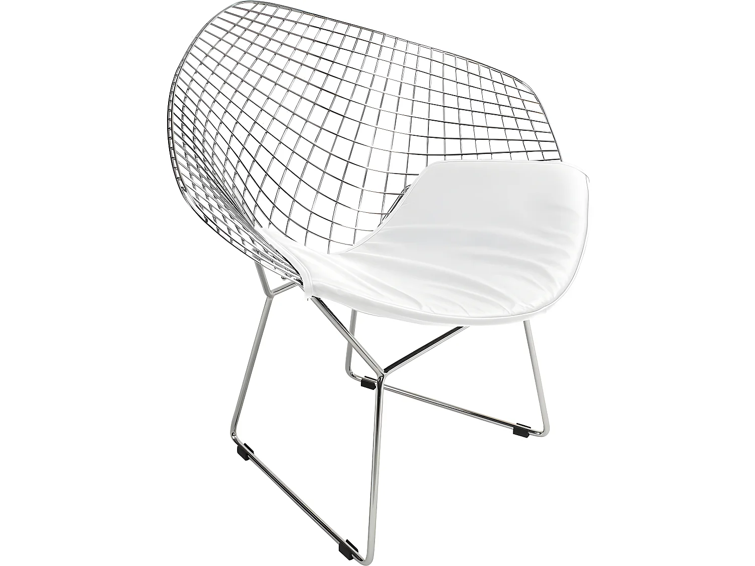 Chaise longue - Acier Chaise design - Berty Blanc