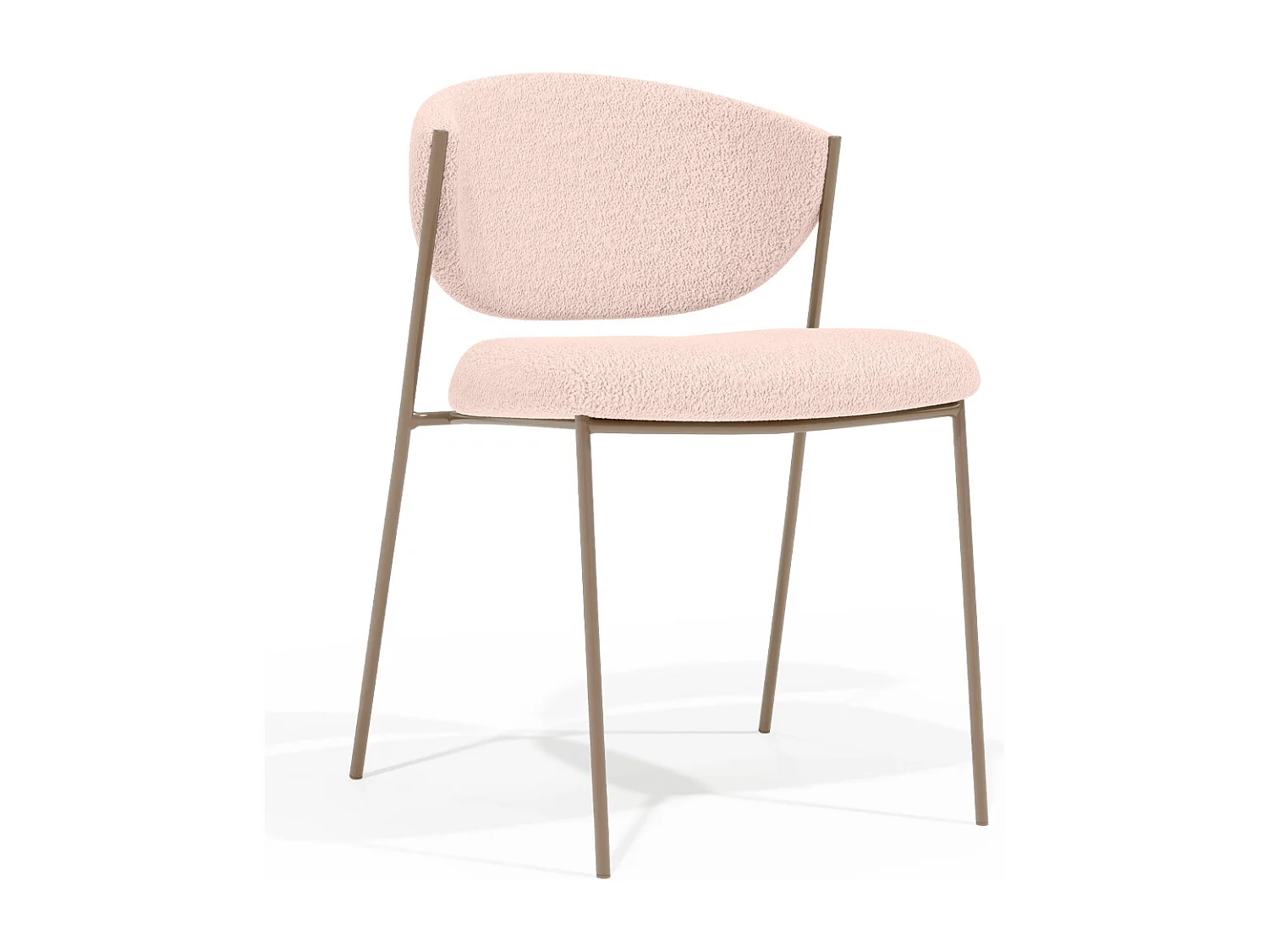 Esszimmerstuhl - Bezogen mit Bouclé-Stoff - Seda