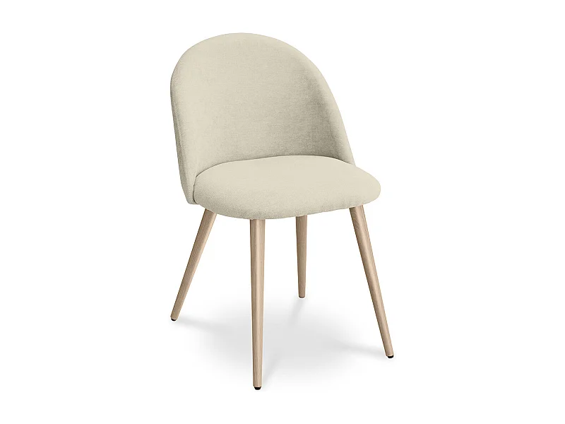 Silla de Comedor - Tapizada en Tela - Estilo Escandinavo - Evelyne