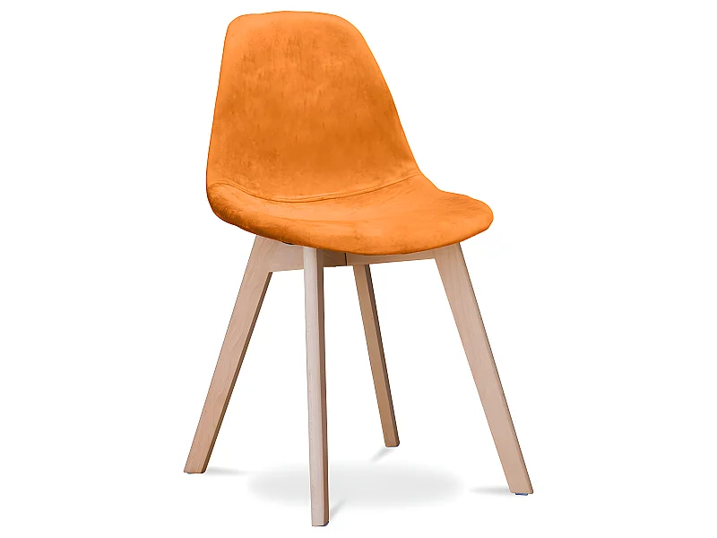 Sedia da pranzo imbottita in tessuto - Stile scandinavo - Denisse