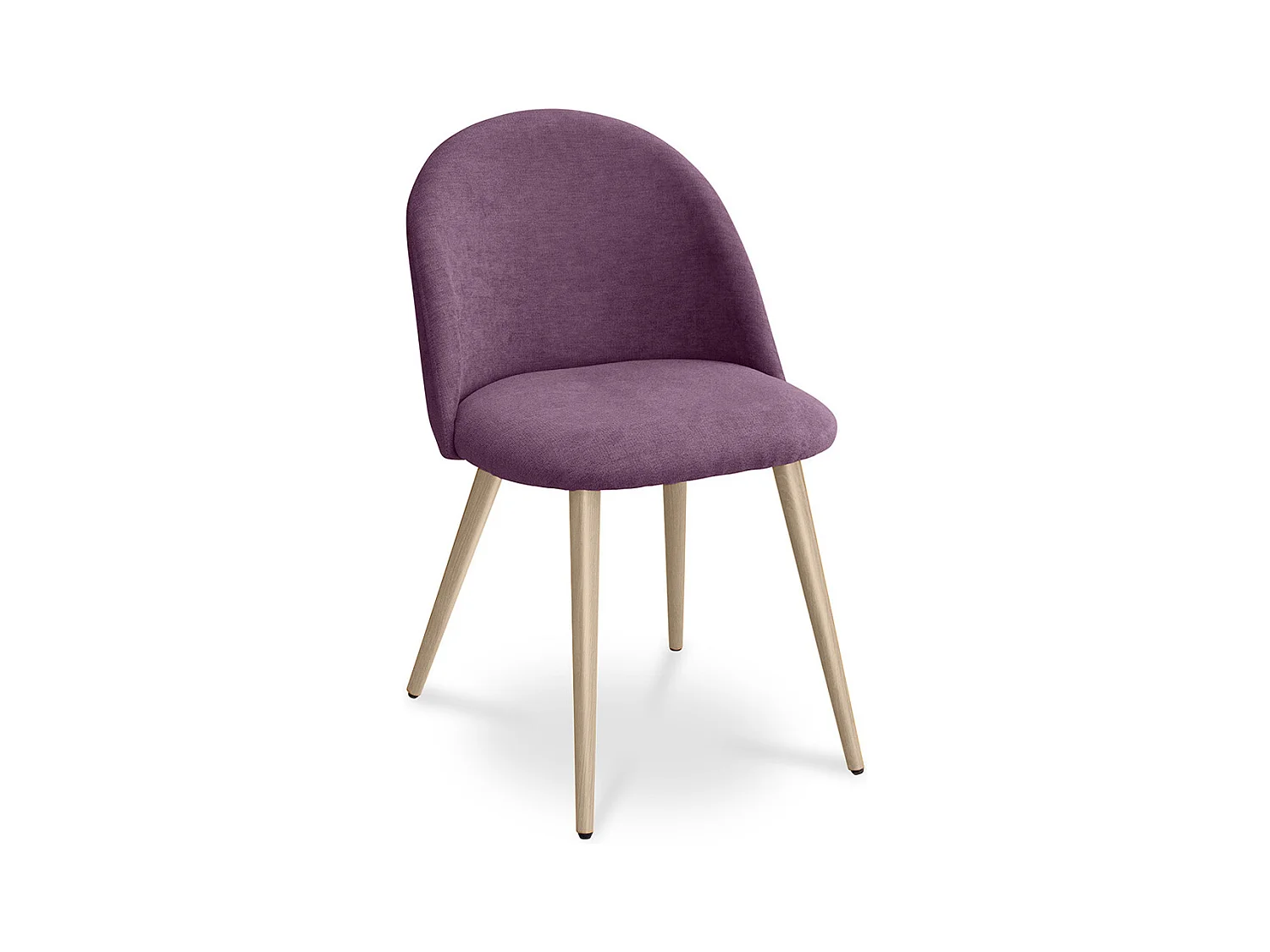 Chaise de salle à manger - Tapissée en tissu - Style scandinave - Evelyne Violet