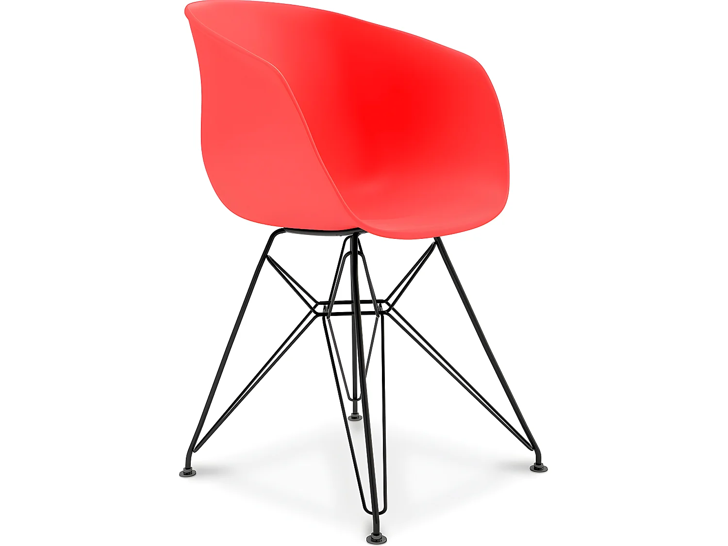 Sedia Design Scandinavo Gambe Nere - Polin