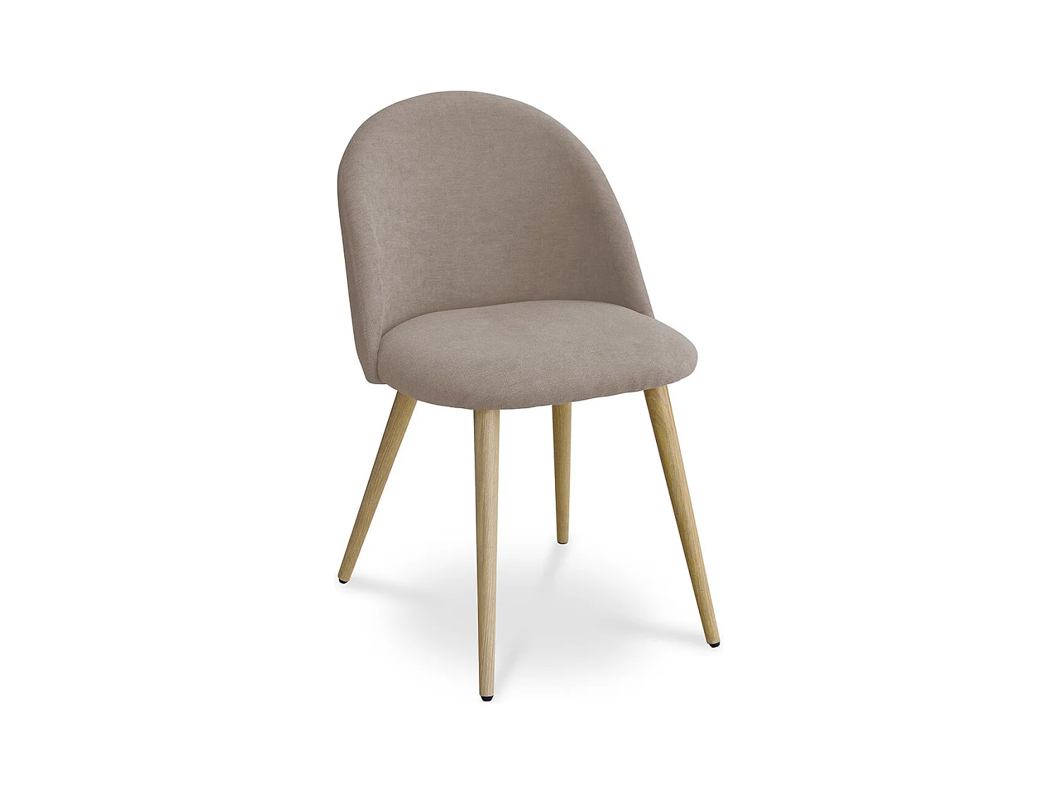 Chaise de salle à manger - Tapissée en tissu - Style scandinave - Evelyne Taupe